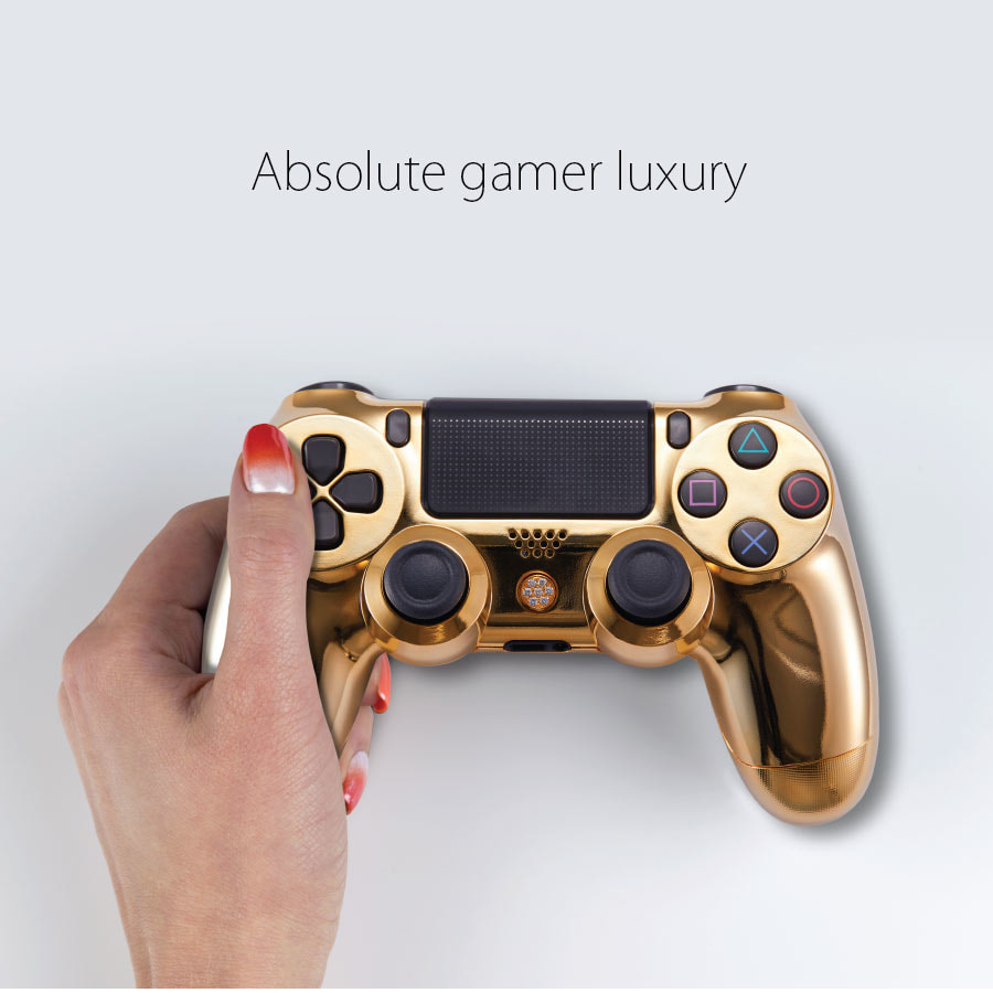 Springboard tidsplan Arbejdsgiver Lux DualShock 4 24k Gold and Diamond controller for Sony PlayStation 4 -  Brikk | Lux iPhone XS and Lux Watch 4 in gold, platinum and diamonds.  Opulence defined.