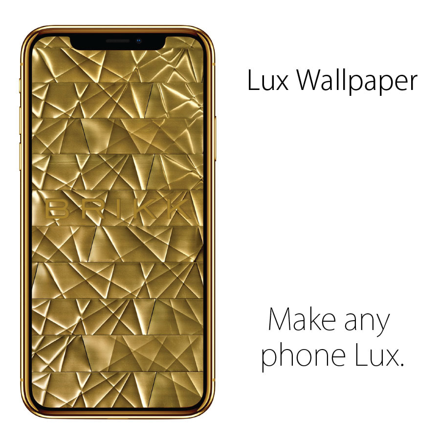 Lux Wallpaper | 24k gold stamped panel wallpaper optimized for Apple iPhone  X, Apple iPhone Xs and Apple iPhone Xs Max - Brikk | Lux iPhone XS and Lux  Watch 4 in